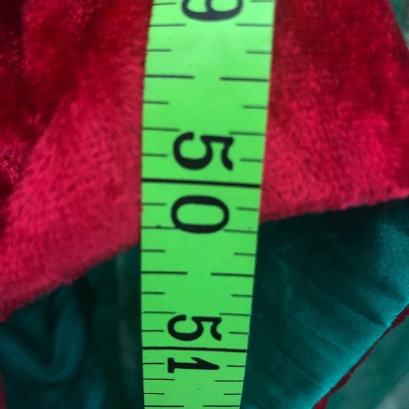 - Womens East Indian 3 Piece Outfit.Green/Red/Silver - Picture 6 of 8